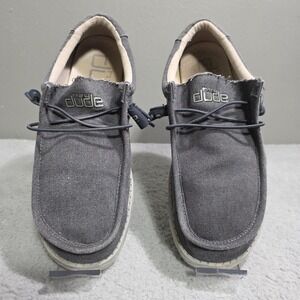 Hey Dude Wally Oceano Grey Men's 9 Casual Slip-on Shoes